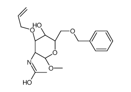 Methyl 2-(Acetylamino)-2-deoxy-6-O-(phenylmethyl)-3-O-2-propen-1-yl-β-D-glucopyranoside结构式