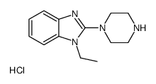 1-Ethyl-2-piperazin-1-yl-1H-benzoimidazole hydrochloride structure