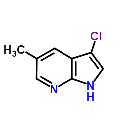 3-Chloro-5-methyl-1H-pyrrolo[2,3-b]pyridine结构式