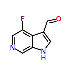 4-Fluoro-1H-pyrrolo[2,3-c]pyridine-3-carbaldehyde结构式