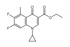 ethyl 1-cyclopropyl-6,7-difluoro-5-methyl-1,4-dihydro-4-oxoquinoline-3-carboxylate Structure