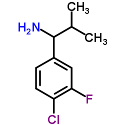 1-(4-Chloro-3-fluorophenyl)-2-methyl-1-propanamine结构式