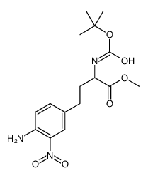 Methyl 4-(4-amino-3-nitrophenyl)-2-({[(2-methyl-2-propanyl)oxy]ca rbonyl}amino)butanoate结构式