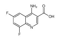 4-amino-6,8-difluoroquinoline-3-carboxylic acid结构式