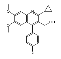 (2-cyclopropyl-4-(4-fluorophenyl)-6,7-dimethoxyquinolin-3-yl)methanol结构式