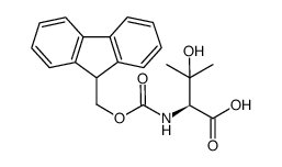 Fmoc-(S)-2-amino-3-hydroxy-3-methylbutanoic acid structure