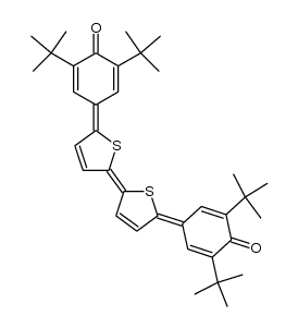 5,5'-bis(3,5-di-tert-butyl-4-oxo-2,5-cyclohexadien-1-ylidene)-5,5'-dihydro-2,2'-bithiophene Structure