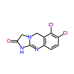 6,7-Dichloro(2,3,10a-13C3)-1,5-dihydroimidazo[2,1-b]quinazolin-2(3H)-one结构式