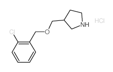 3-{[(2-Chlorobenzyl)oxy]methyl}pyrrolidine hydrochloride结构式