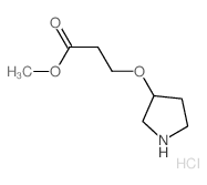 Methyl 3-(3-pyrrolidinyloxy)propanoate hydrochloride结构式