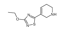 Pyridine, 3-(3-ethoxy-1,2,4-thiadiazol-5-yl)-1,2,5,6-tetrahydro- (9CI) structure