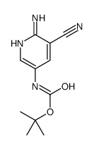 tert-butyl (6-amino-5-cyano-3-pyridinyl)carbamate(SALTDATA: FREE)结构式