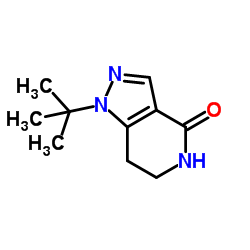 1-(叔丁基)-6,7-二氢-1H-吡唑并[4,3-c]吡啶-4(5H)-酮结构式