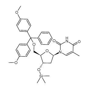 5'-DMT-3'-trimethylsilyl-T Structure