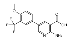 2-amino-5-[4-methoxy-3-(trifluoromethyl)phenyl]pyridine-3-carboxylic acid结构式