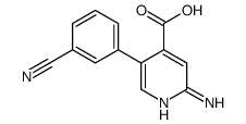 2-amino-5-(3-cyanophenyl)pyridine-4-carboxylic acid结构式