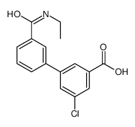 3-chloro-5-[3-(ethylcarbamoyl)phenyl]benzoic acid结构式
