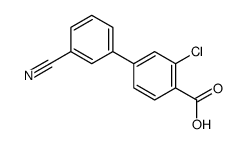 3-CHLORO-3'-CYANO-[1,1'-BIPHENYL]-4-CARBOXYLIC ACID structure