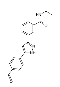 3-[5-(4-formylphenyl)-1H-pyrazol-3-yl]-N-isopropylbenzamide结构式