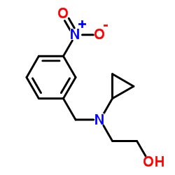 2-[Cyclopropyl(3-nitrobenzyl)amino]ethanol structure