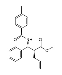 (2S,3R)-(+)-methyl 2-(2-propenyl)-3-[(S)-(4-methylphenylsulfinamido)]-3-phenylpropanoate Structure