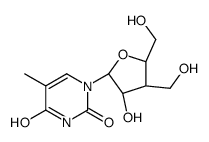 1-[(2R,3S,4S,5S)-3-hydroxy-4,5-bis(hydroxymethyl)oxolan-2-yl]-5-methylpyrimidine-2,4-dione Structure