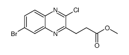 methyl 3-(7-bromo-3-chloroquinoxalin-2-yl)propanoate结构式