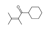 1-cyclohexyl-2,3-dimethyl-2-buten-1-one结构式