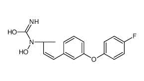 1-[(E,2R)-4-[3-(4-fluorophenoxy)phenyl]but-3-en-2-yl]-1-hydroxyurea Structure