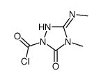 1H-1,2,4-Triazole-1-carbonylchloride,4,5-dihydro-4-methyl-3-(methylamino)-5-oxo-(9CI) structure