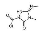 1H-1,2,4-Triazole-1-carbonylchloride,4,5-dihydro-4-methyl-3-(methylamino)-5-oxo-(9CI) Structure