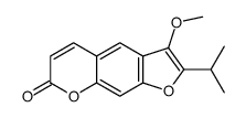 7H-Furo3,2-g1benzopyran-7-one, 3-methoxy-2-(1-methylethyl)-结构式
