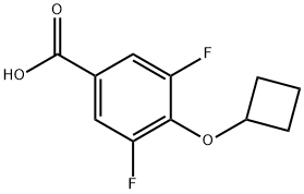 4-环丁氧基-3,5-二氟苯甲酸结构式