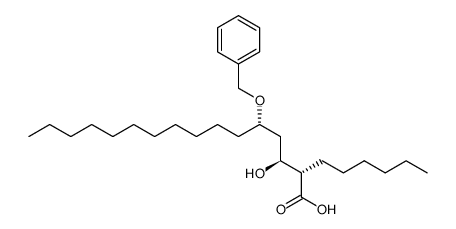 (2S,3S,5S)-5-(benzyloxy)-2-hexyl-3-hydroxyhexadecanoic acid结构式