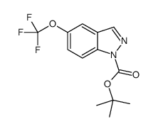 5-(三氟甲氧基)-1H-吲唑-1-羧酸叔丁酯结构式