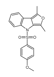 4-((4-methoxyphenyl)sulfonyl)-1,3-dimethyl-4H-furo[3,4-b]indole Structure