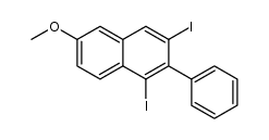 1,3-diiodo-6-methoxy-2-phenylnaphthalene Structure