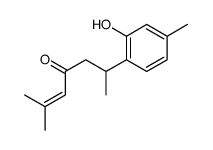 6-(2-hydroxy-4-methylphenyl)-2-methylhept-2-en-4-one结构式