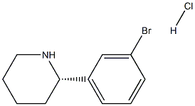 (S)-2-(3-溴苯基)哌啶盐酸盐结构式