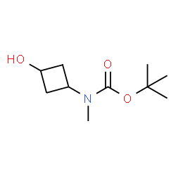 tert-butyl N-(3-hydroxycyclobutyl)-N-methylcarbamate结构式