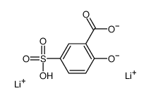 dilithium,3-carboxy-4-oxidobenzenesulfonate结构式