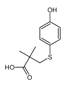 3-(4-hydroxyphenyl)sulfanyl-2,2-dimethylpropanoic acid结构式