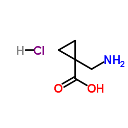 1-(Aminomethyl)cyclopropanecarboxylic acid hydrochloride structure