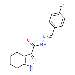 N'-(4-bromobenzylidene)-4,5,6,7-tetrahydro-1H-indazole-3-carbohydrazide结构式