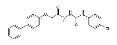 N1-[2-(biphenyl-4-yloxy)ethanoyl]-N4-(4-chlorophenyl)-thiosemicarbazide结构式