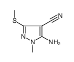 5-amino-4-cyano-1-methyl-3-methylthio-1H-pyrazole结构式