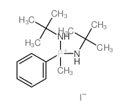 Phosphorus(1+),bis(tert-butylaminato)methylphenyl-, iodide (8CI) structure