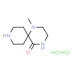 1-Methyl-1,4,9-triazaspiro[5.5]undecan-5-one dihydrochloride结构式