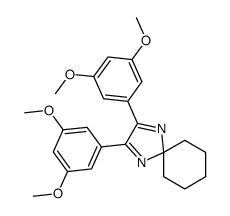 2,3-bis(3,5-dimethoxyphenyl)-1,4-diazaspiro[4.5]deca-1,3-diene Structure