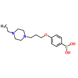 4-((4-oxopiperidin-1-yl)Methyl)phenylboronic acid结构式